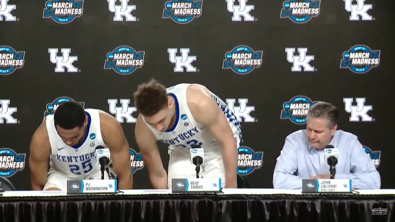 MBB: Coach Calipari, Travis, and Washington - Auburn Postgame