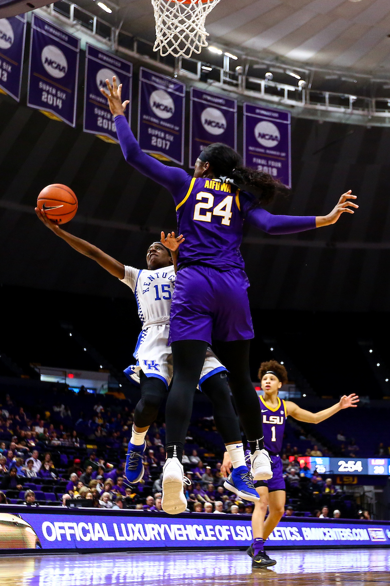 Chasity Patterson. 

Kentucky falls to LSU 65-59. 

Photo by Eddie Justice | UK Athletics