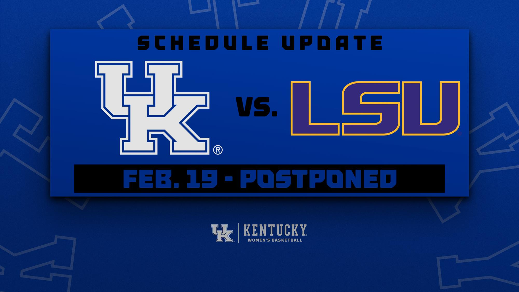 Kentucky-LSU WBB Postponed Due to Travel Issues