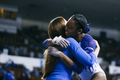 Cally Nixon.

Kentucky beats Arkansas 197.000-196.675.

Photo by Hannah Phillips | UK Athletics