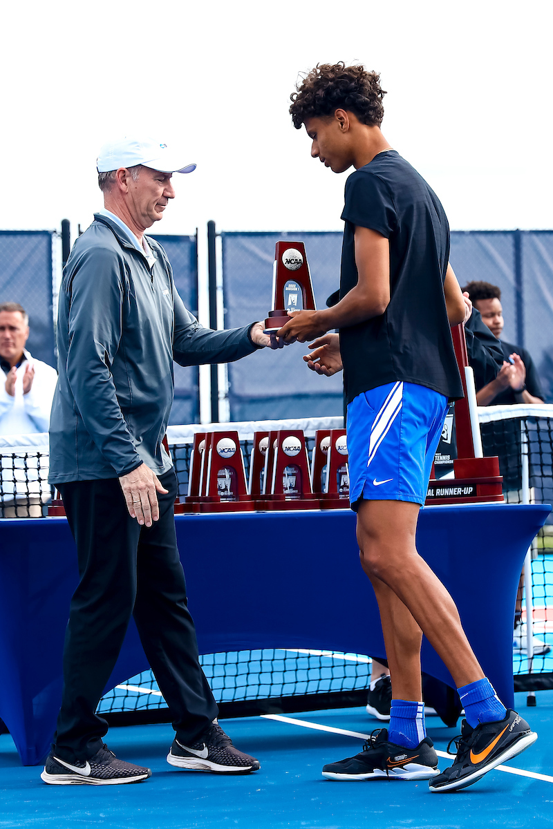 Gabriel Diallo. Trophy.

Kentucky falls to Virginia 4-0 at the National Championship.

Photo by Eddie Justice | UK Athletics