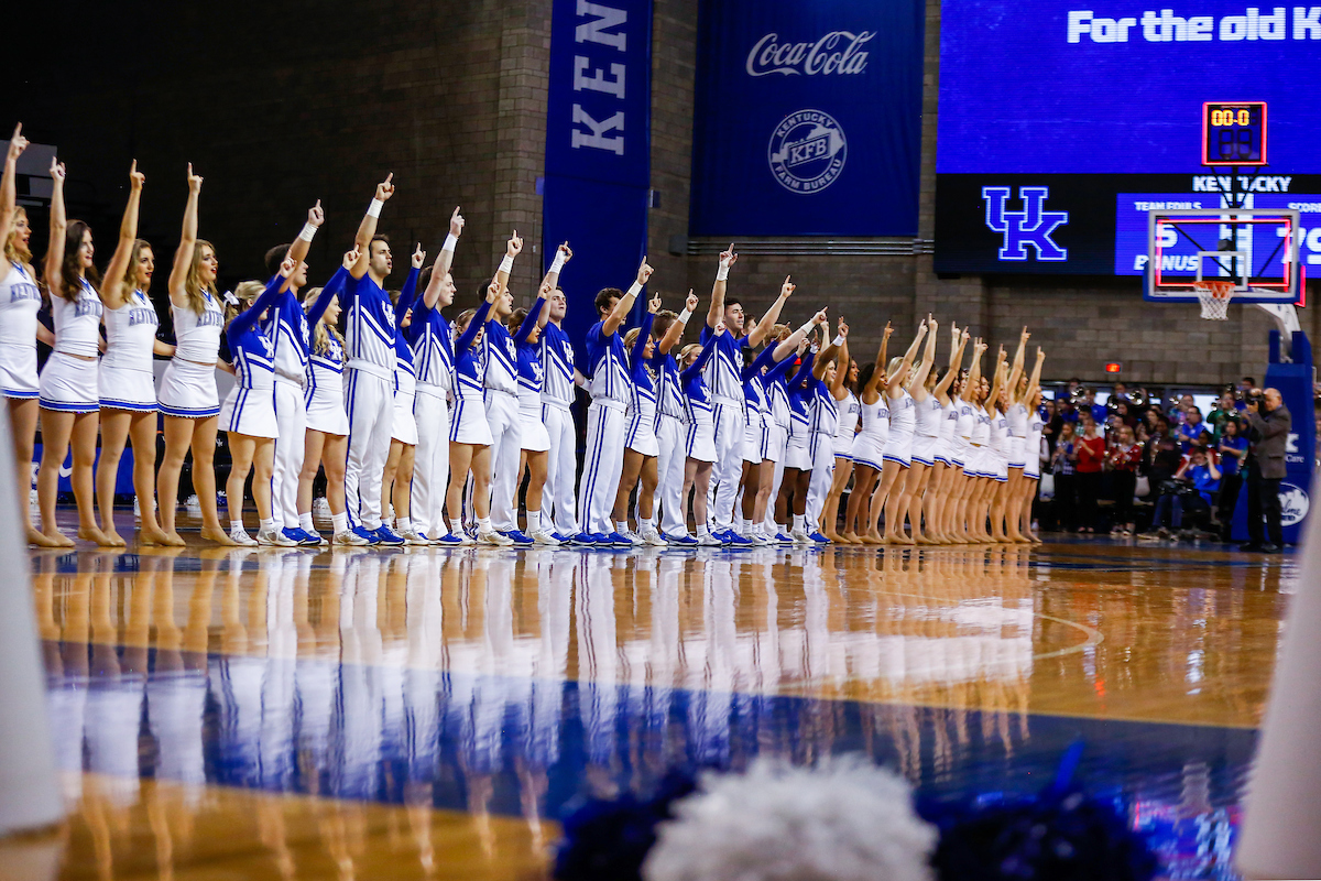 Cheerleaders.

Kentucky beats Samford 79-49.

Photo by Sarah Caputi | UK Athletics