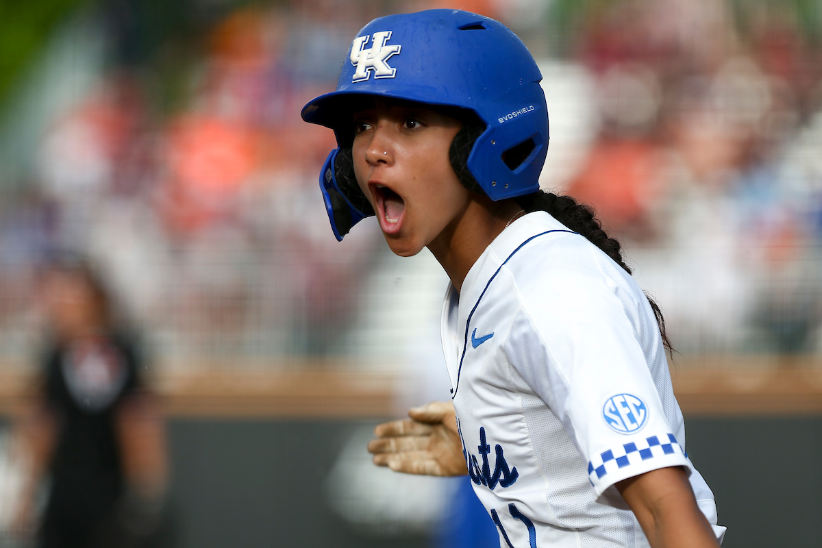 Vanessa Nesby. 

Kentucky falls Virginia Tech 4-5.

Photo by Grace Bradley | UK Athletics