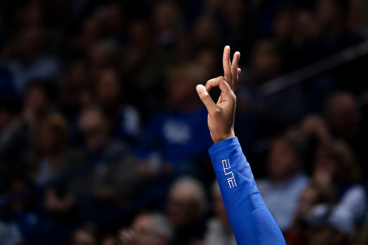 three.

Kentucky men's basketball beat UNCG 78-61 on Saturday in Rupp Arena.

Photo by Chet White | UK Athletics