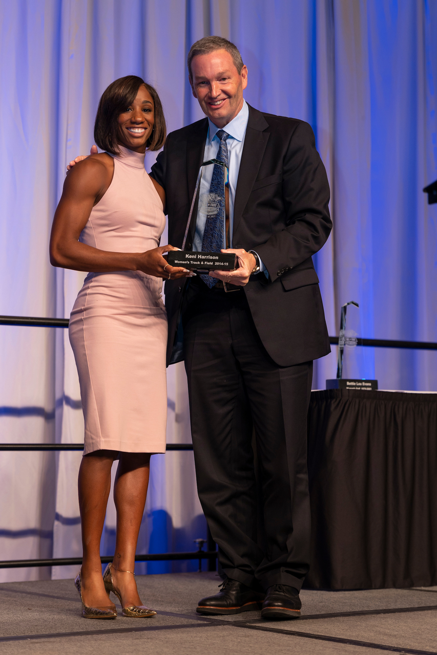 Keni Harrison. Mitch Barnhart.

The 2020 and 2021 UK Athletics Hall of Fame classes were inducted Thursday night at Central Bank Center.

Photo by Grant Lee | UK Athletics