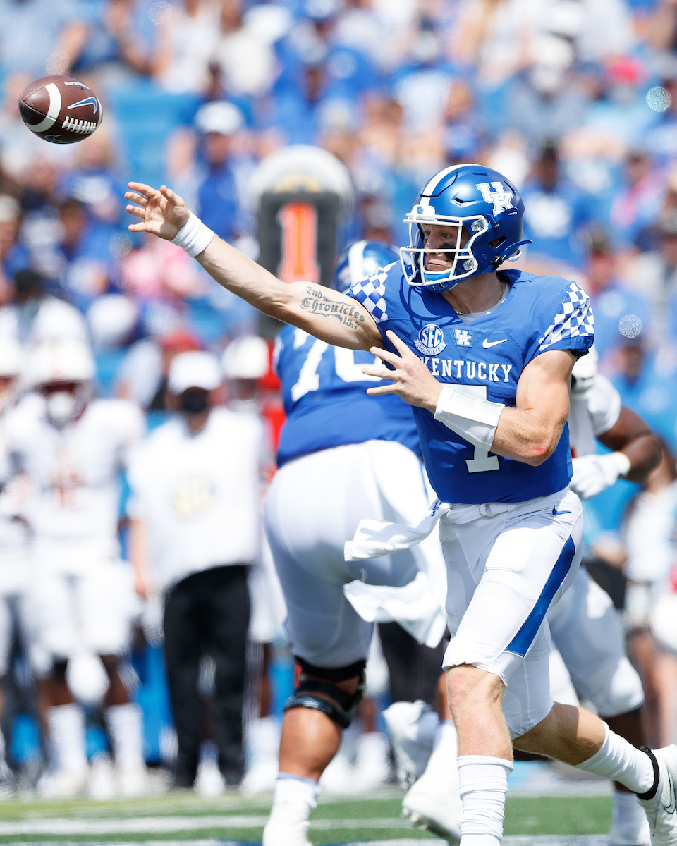 Will Levis.

UK beat ULM 45-10.

Photo by Elliott Hess | UK Athletics