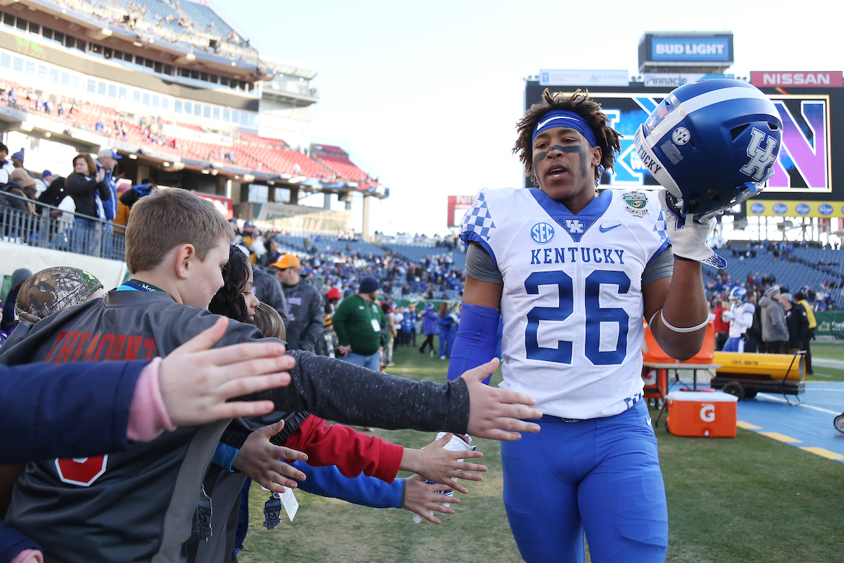 Benny Snell.

The University of Kentucky football team falls to Northwestern 23-24 in the Music City Bowl on Friday, December 29, 2017, at Nissan Field in Nashville, Tn.

Photo by Chet White | UK Athletics