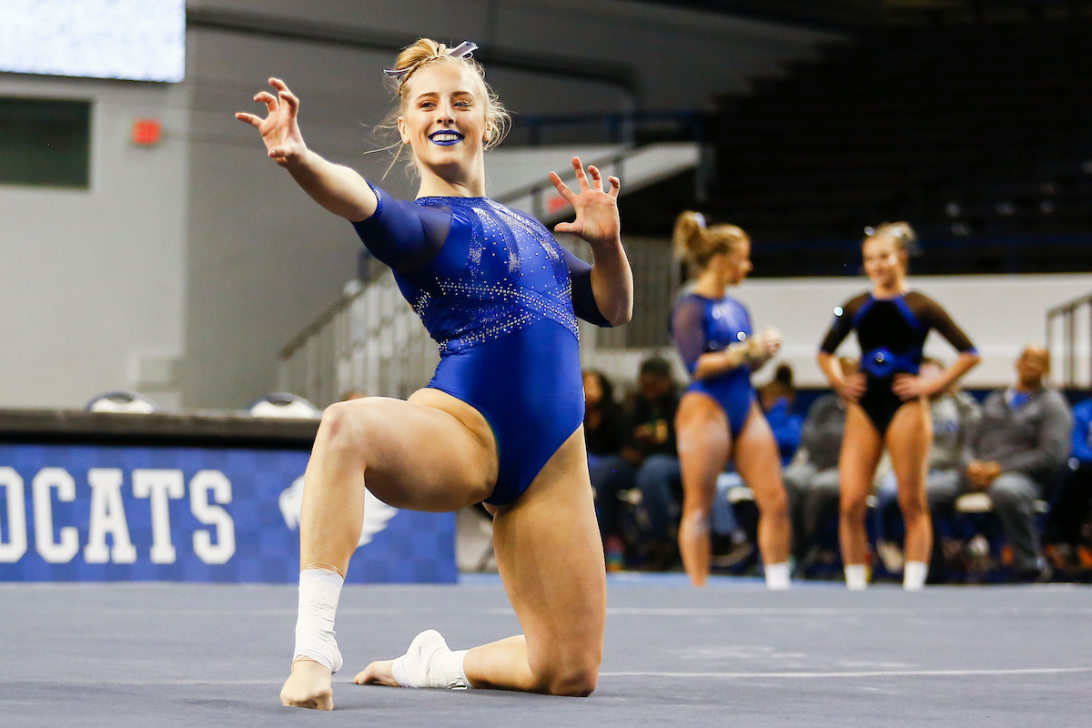 Hailey Poland.

Gymnastics blue-white meet.

Photo by Hannah Phillips | UK Athletics