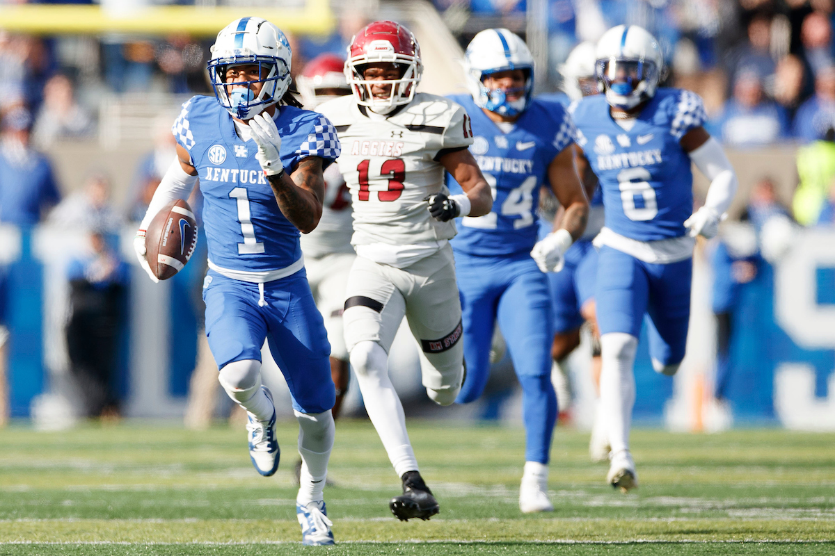 Wan’Dale Robinson.

Kentucky beat New Mexico State 56-16.

Photo by Elliott Hess | UK Athletics