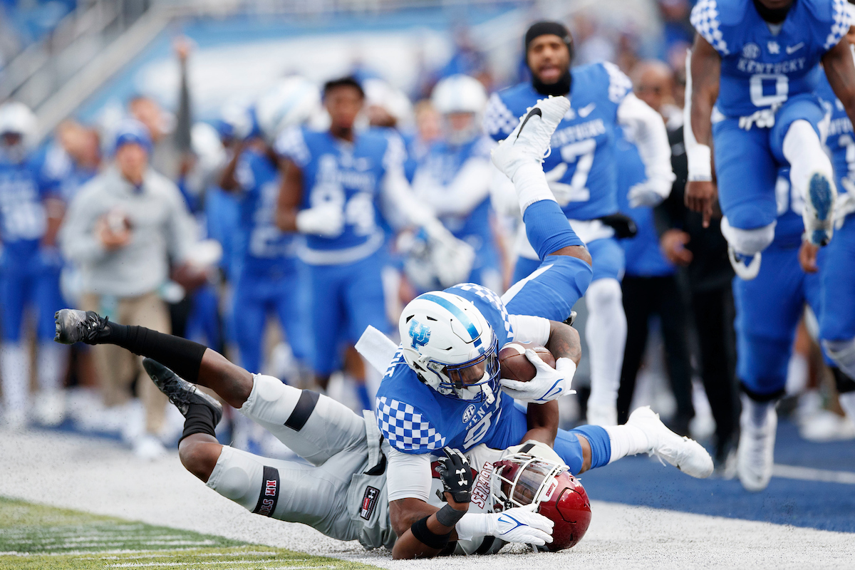 La’Vell Wright.

Kentucky beat New Mexico State 56-16.

Photo by Elliott Hess | UK Athletics