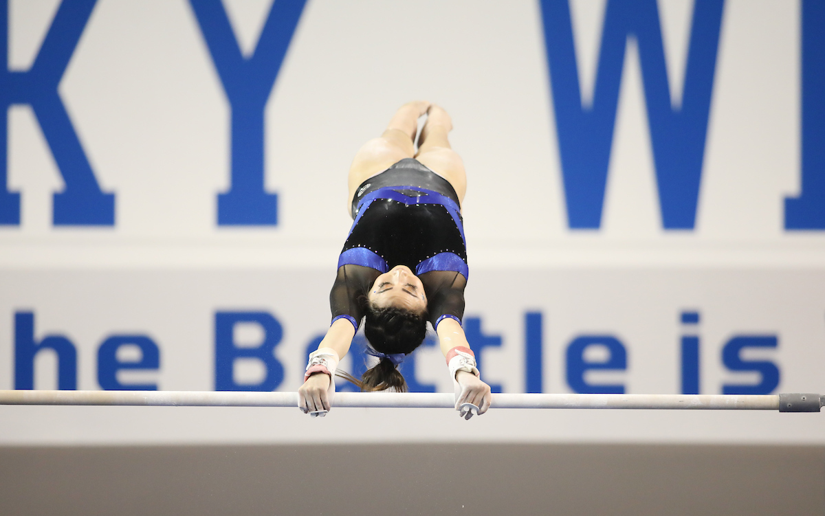 The University of Kentucky gymnastics team defeats Missouri on Friday, February 23, 2018 at Memorial Coliseum in Lexington, Ky.

Photo by Elliott Hess | UK Athletics