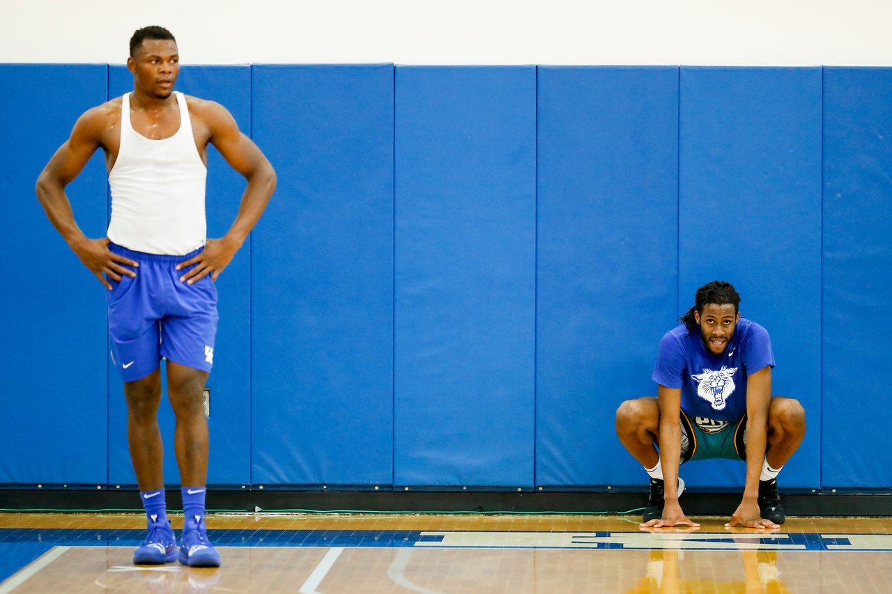 Oscar Tshiebwe. Isaiah Jackson.

Menâ??s basketball practice.

Photo by Chet White | UK Athletics