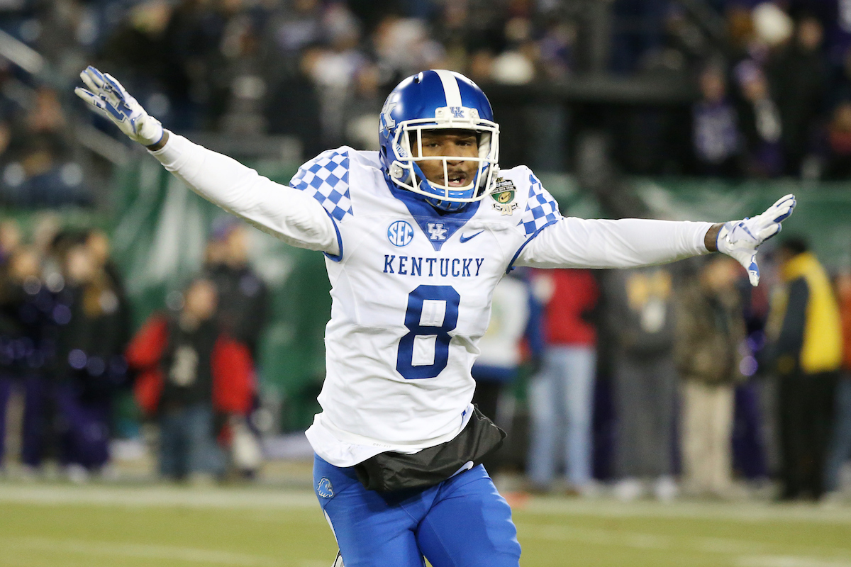 Derrick Baity.

The University of Kentucky football team falls to Northwestern 23-24 in the Music City Bowl on Friday, December 29, 2017, at Nissan Field in Nashville, Tn.

Photo by Chet White | UK Athletics