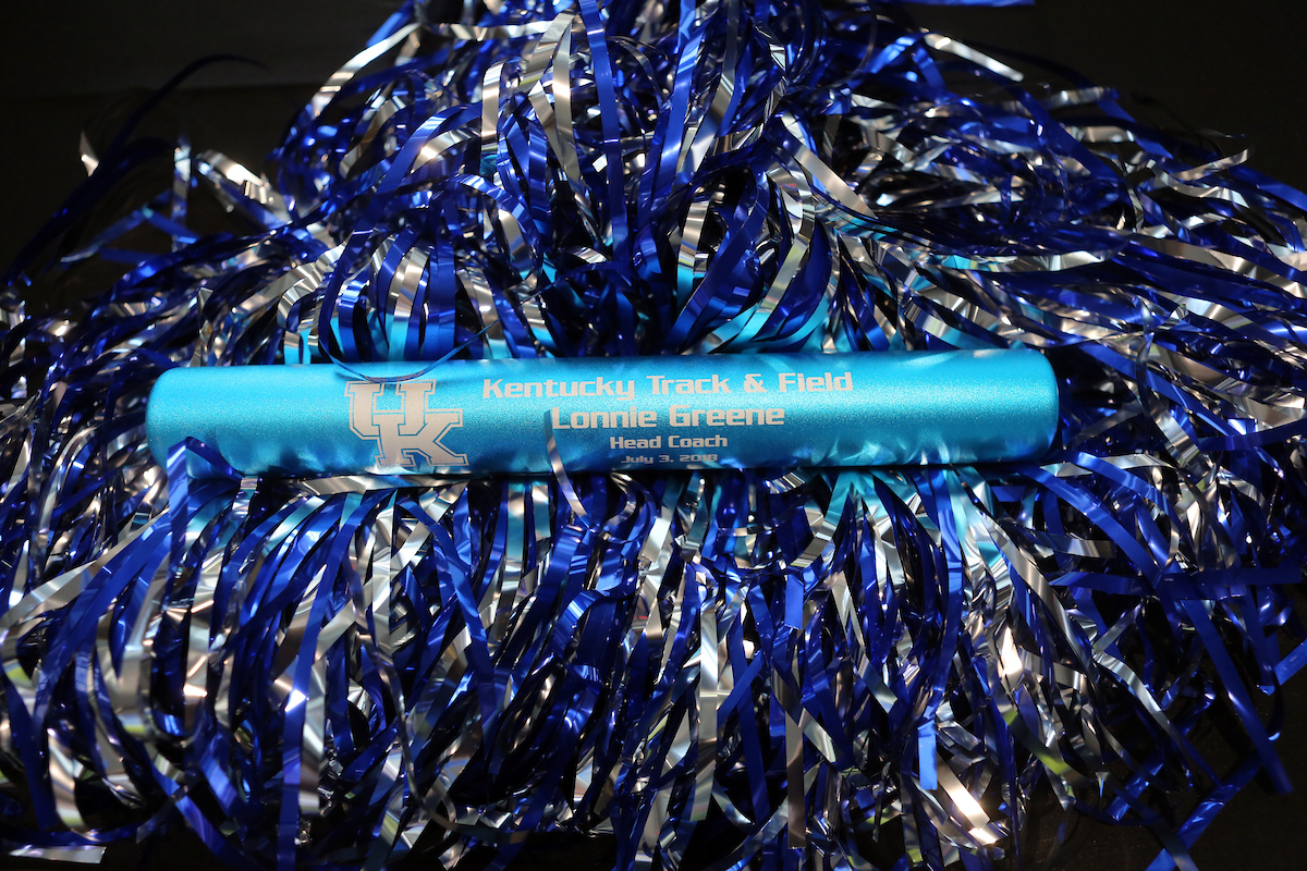 Mitch Barnhart announces new head Track and Field coach Lonnie Greene. 

Photo by Britney Howard | UK Athletics