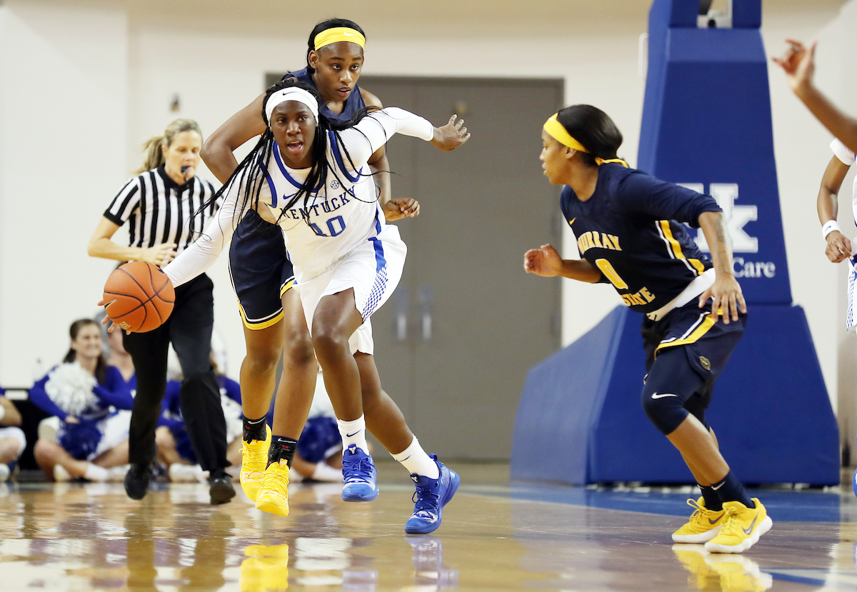 Rhyne Howard
The women's basketball team beat Murray State 88-49 on Friday, December 21, 2018. 

Photo by Britney Howard  | UK Athletics