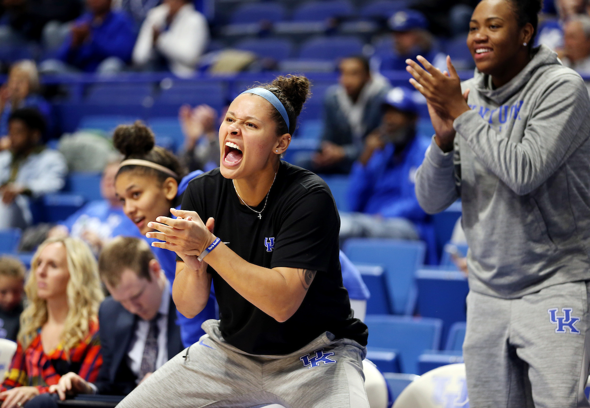 Sabrina Haines

Women's Basketball beats Virginia 63-51 at Rupp Arena on Thursday, November 15, 2018.

Photo by Britney Howard  | UK Athletics