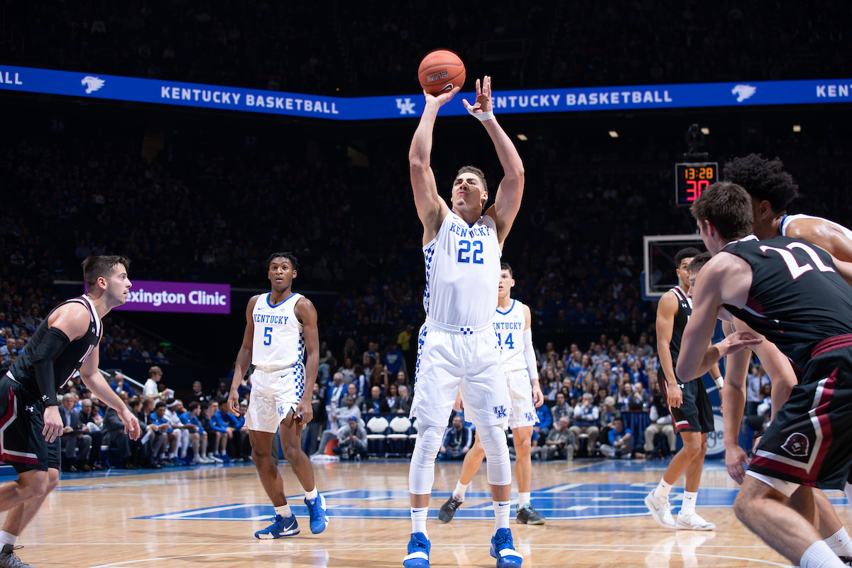 Reid Travis

Men's Basketball beats IUP 86-64.

Photo by Mark Mahan | UK Athletics