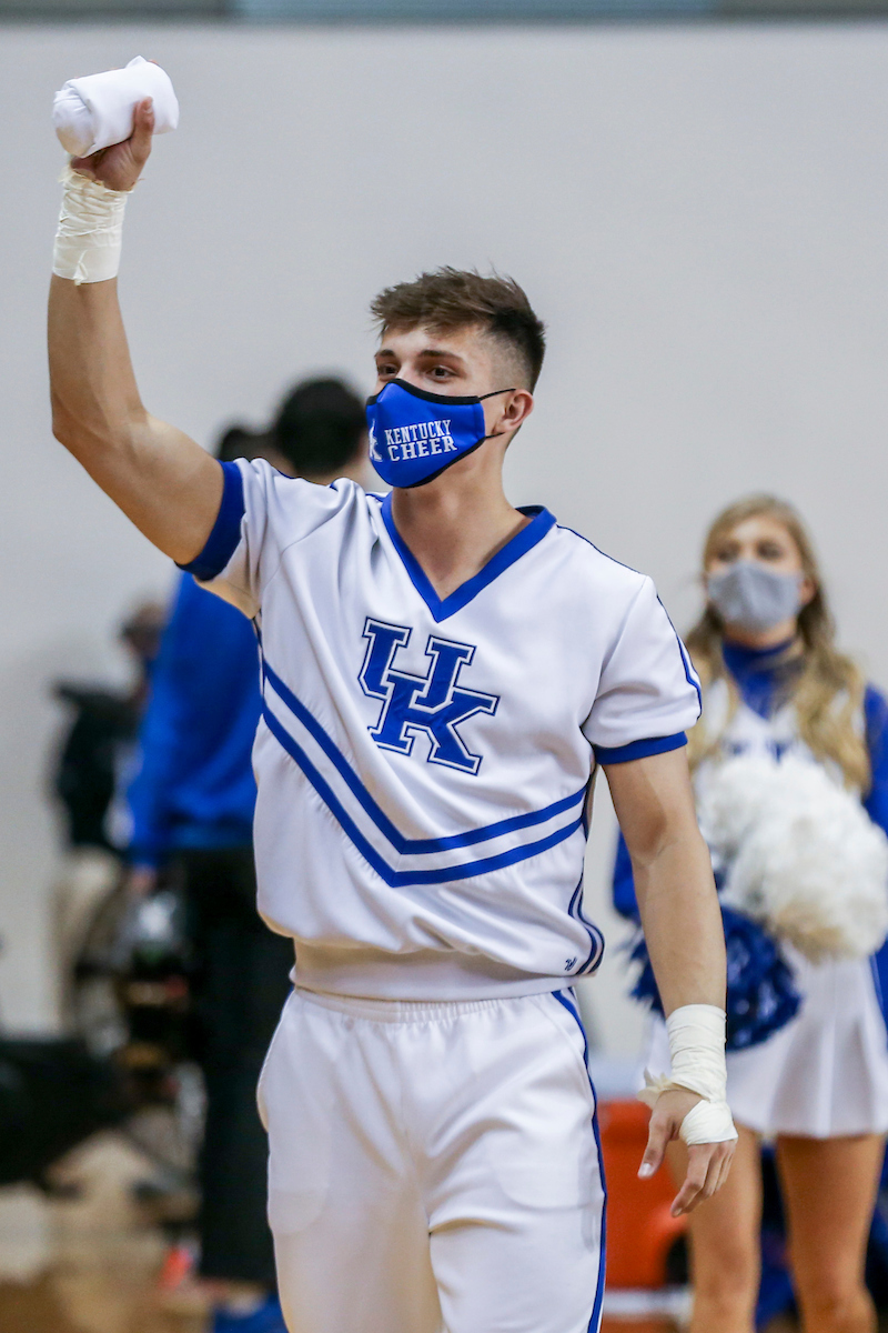 Cheerleader.

Kentucky sweeps Texas A&M 3 - 0.

Photo by Sarah Caputi | UK Athletics