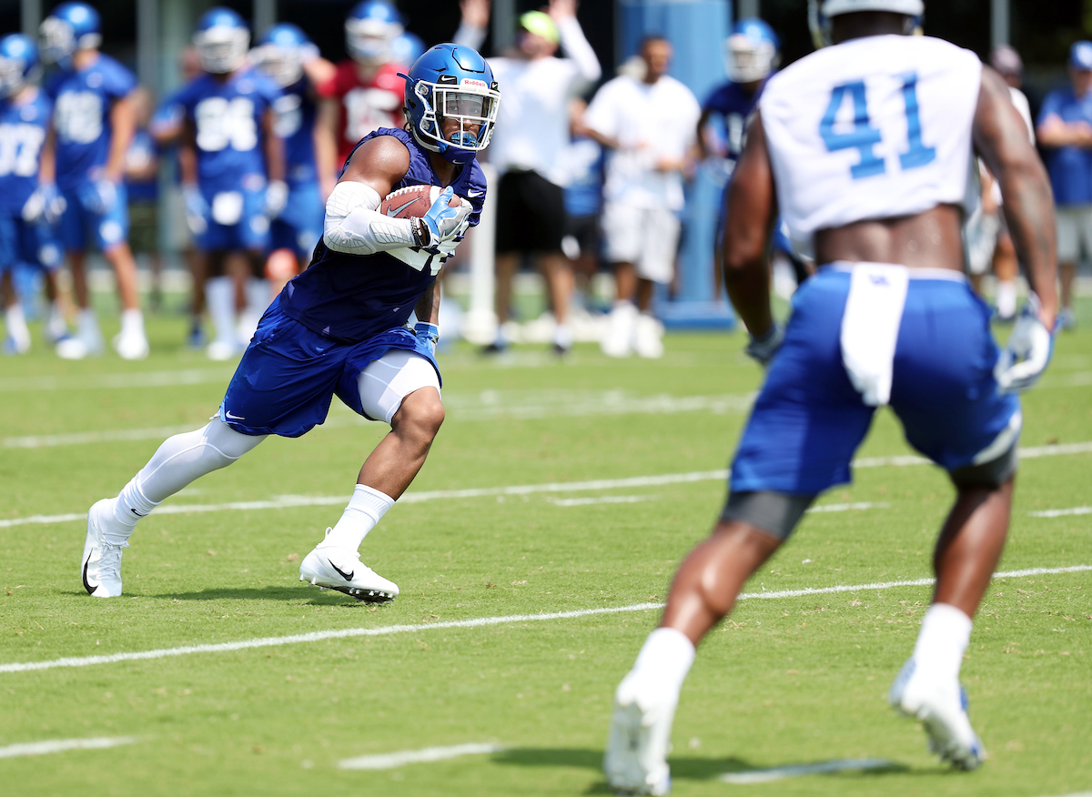 Benny Snell Jr. 

The Football Team Fan Day on Saturday, August 4,  2018. 

Photo by Britney Howard | UK Athletics