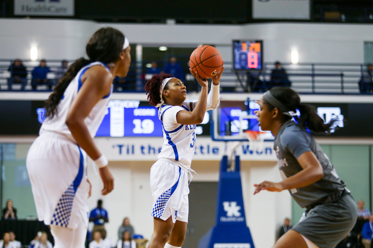 The UK women's basketball team falls to Texas A&M on Thursday, November 28, 2019.

Photo by Hannah Phillips | UK Athletics