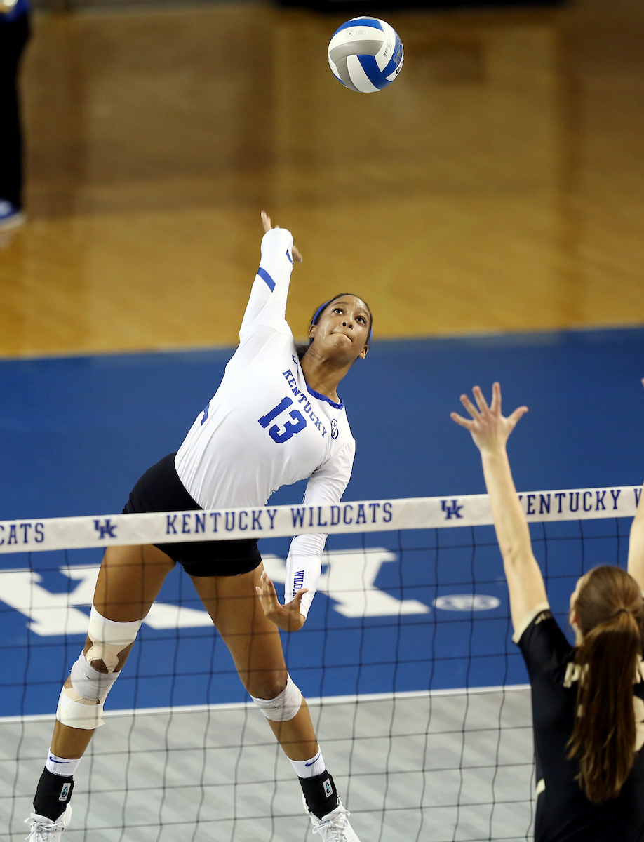 Leah Edmond

UK volleyball beats Purdue in the second round of the NCAA Tournament.  

Photo by Britney Howard  | UK Athletics