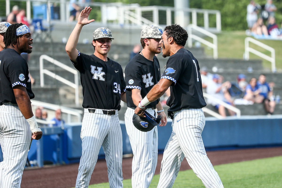 Sean Harney. Seth Logue. Devin Burkes.

Kentucky beats Auburn 6-3.

Photo by Sarah Caputi | UK Athletics