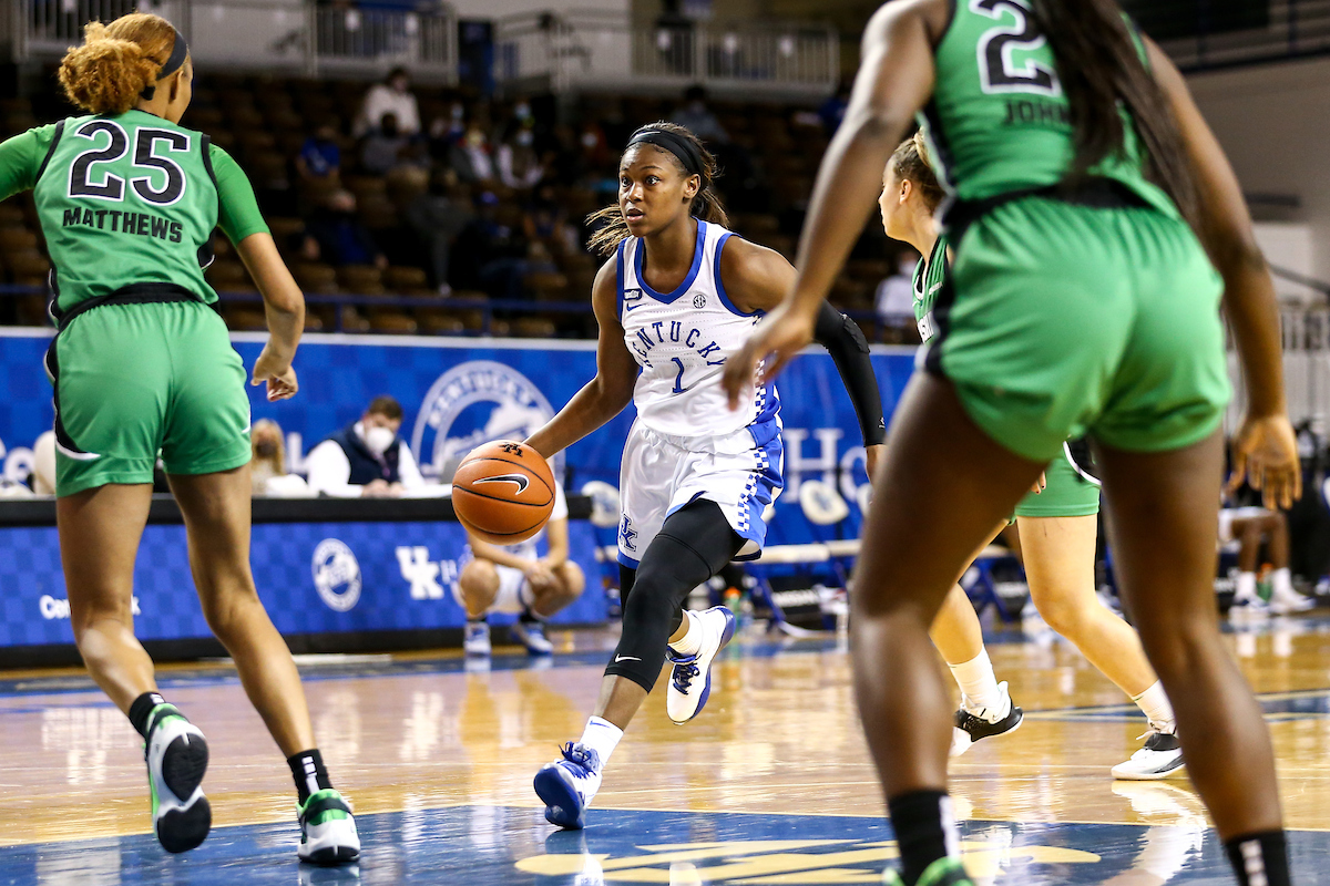 Robyn Benton.  

Kentucky beats Marshall 79-45.

Photo by Eddie Justice | UK Athletics