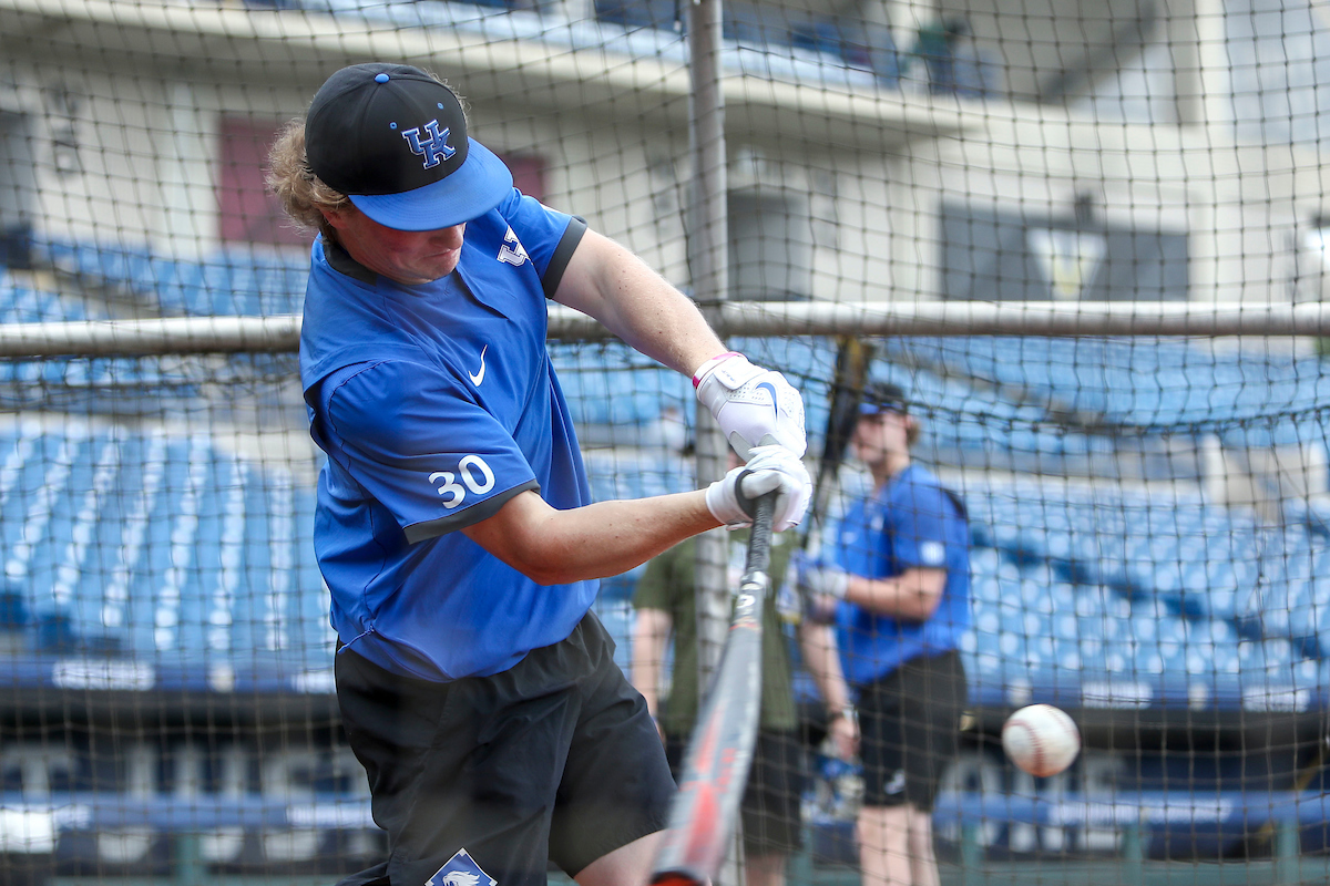 Michael Dallas.Kentucky Baseball Practice at the 2022 SEC Tournament.Photo by Sarah Caputi | UK Athletics