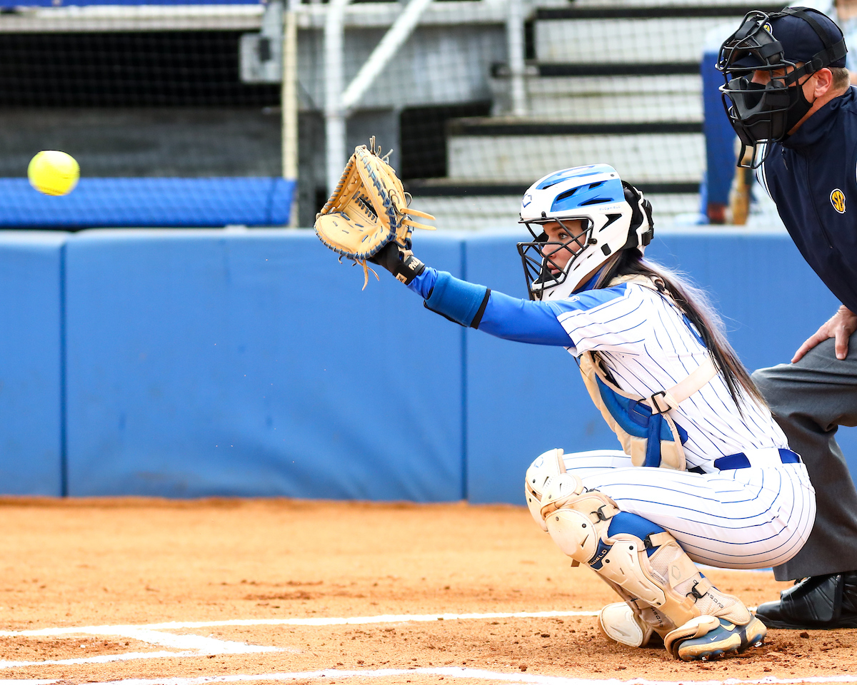 Kayla Kowalik. 

Kentucky defeats LSU 7-5. 

Photo by Eddie Justice | UK Athletics