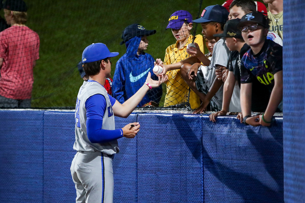 Sean Harney.

Kentucky loses to LSU 6-11.

Photo by Sarah Caputi | UK Athletics