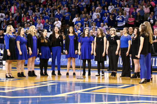 National Anthem. 

Kentucky Falls to South Carolina 67-58.

Photo by Eddie Justice | UK Athletics