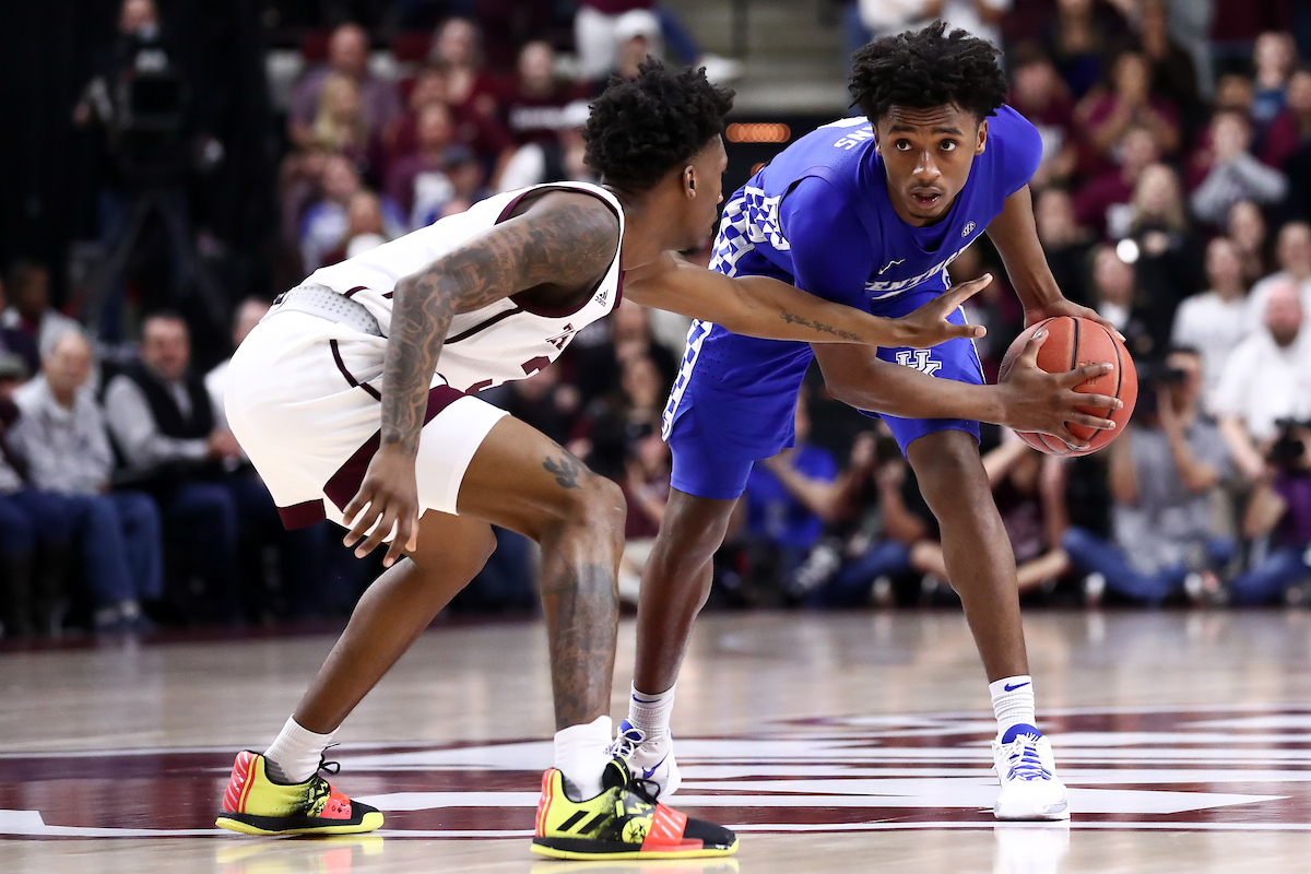 Ashton Hagans.

Kentucky beat Texas A&M 69-60.

Photo by Elliott Hess | UK Athletics