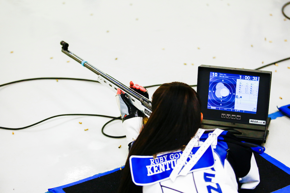 Ruby Gomes.

UK Rifle v Akron.

Photo by Hannah Phillips | UK Athletics