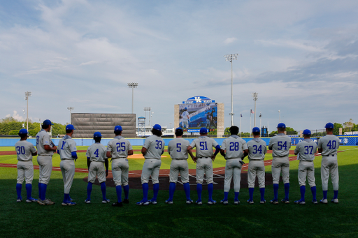 UK Baseball Seniors. 

Kentucky beats Tennessee Tech, 8-4. 

Photo By Barry Westerman | UK Athletics