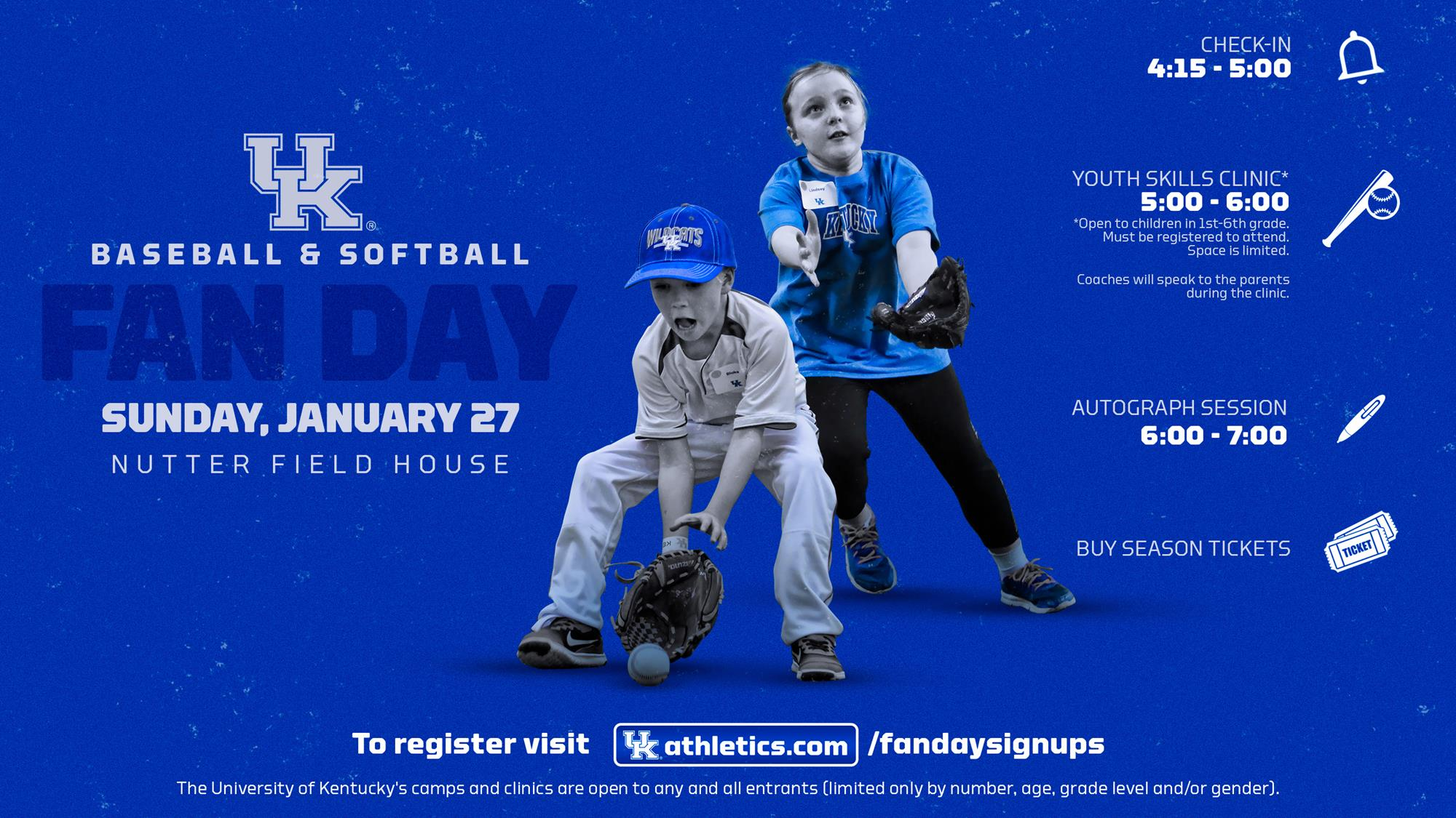 Kentucky to Host 2019 Baseball/Softball Fan Day on January 27