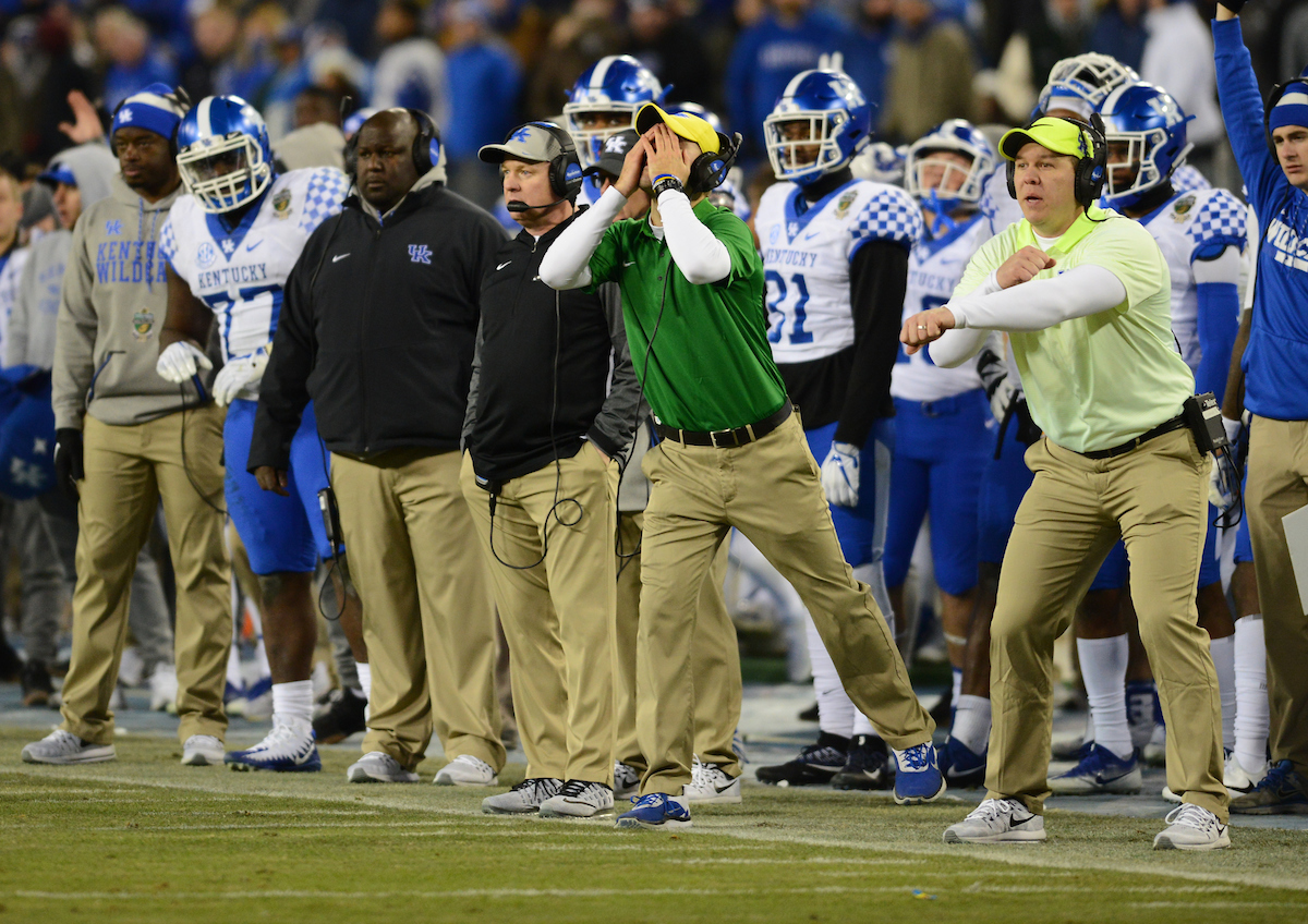 The University of Kentucky football team falls to Northwestern 23-24 in the Music City Bowl on Friday, December 29, 2017, at Nissan Field in Nashville, Tn.