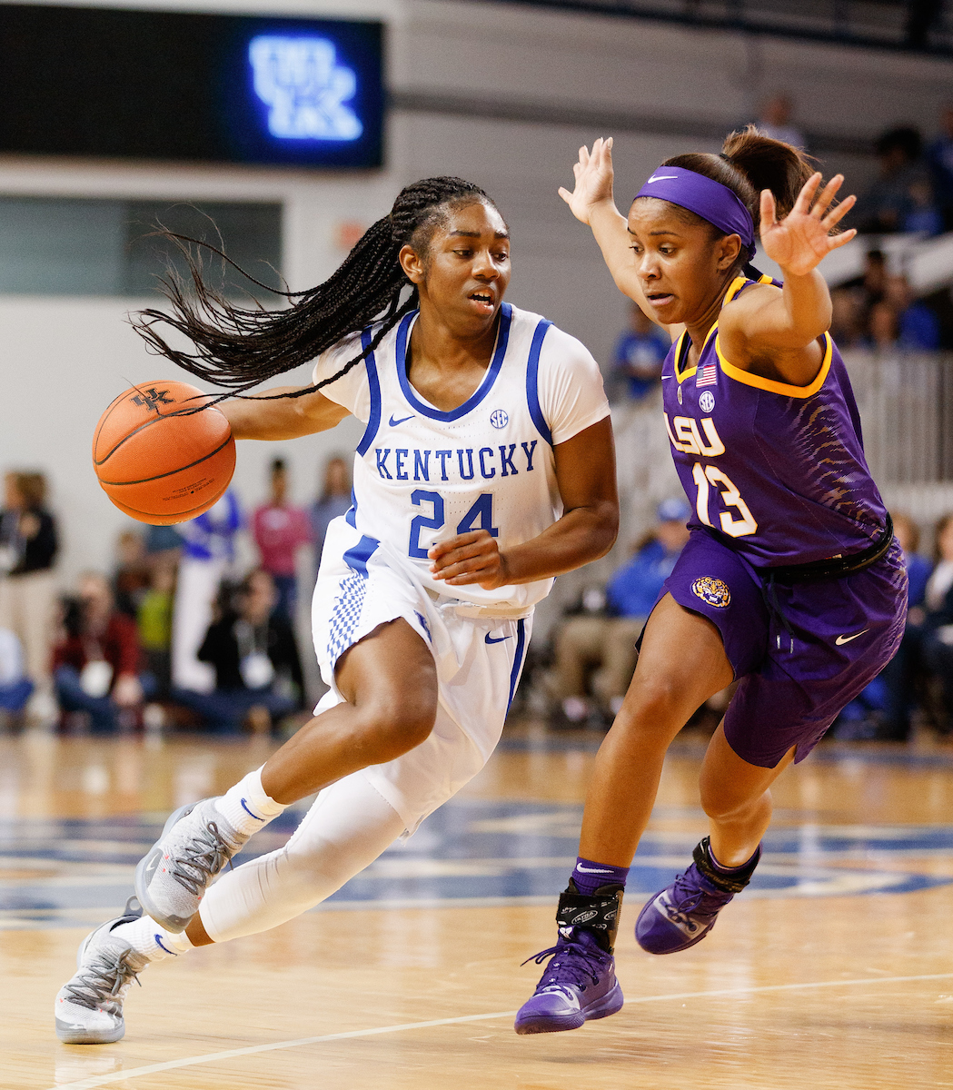 Taylor Murray.


The UK women?s basketball team beat LSU on senior day on Sunday, February 24, 2019.

Photo by Elliott Hess | UK Athletics