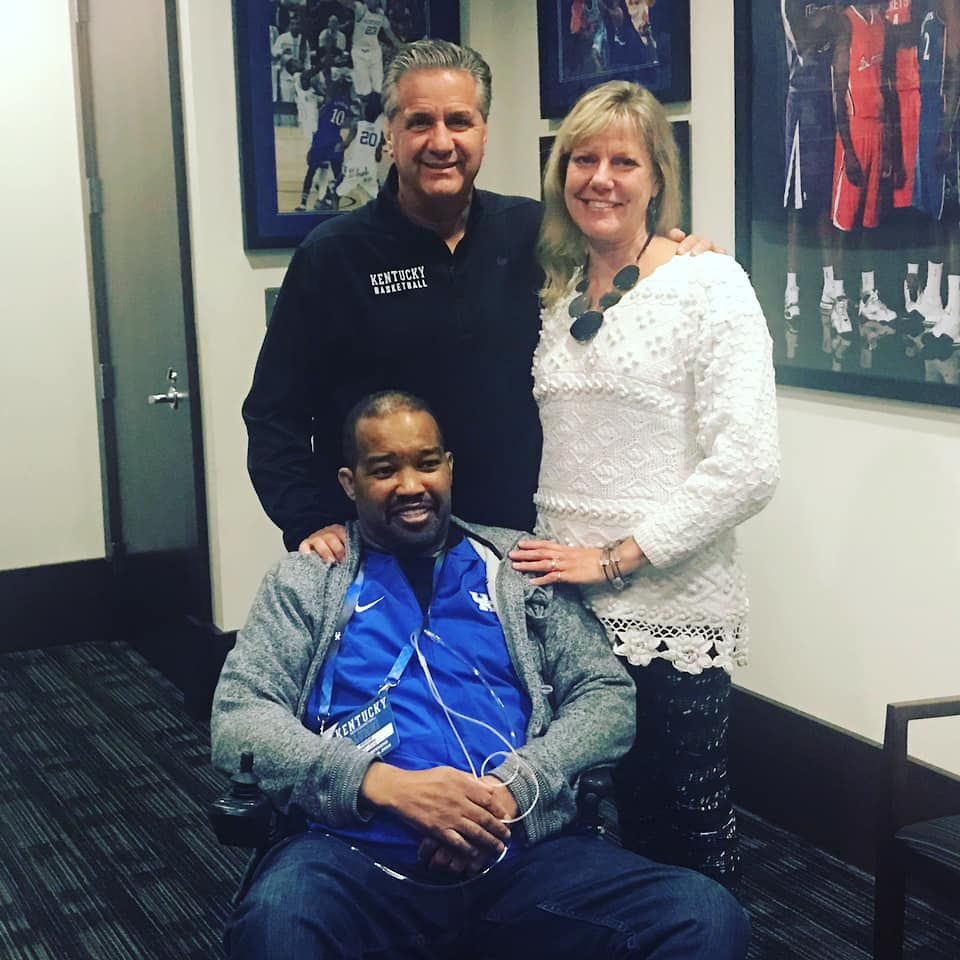 Reggie Warford, Marisa Warford and John Calipari