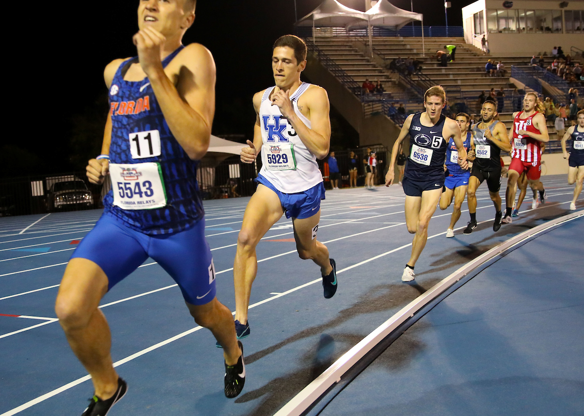 during the Pepsi Florida Relays at James G. Pressly Stadium on Friday, March 29, 2019 in Gainesville, Fla. (Photo by Matt Stamey)