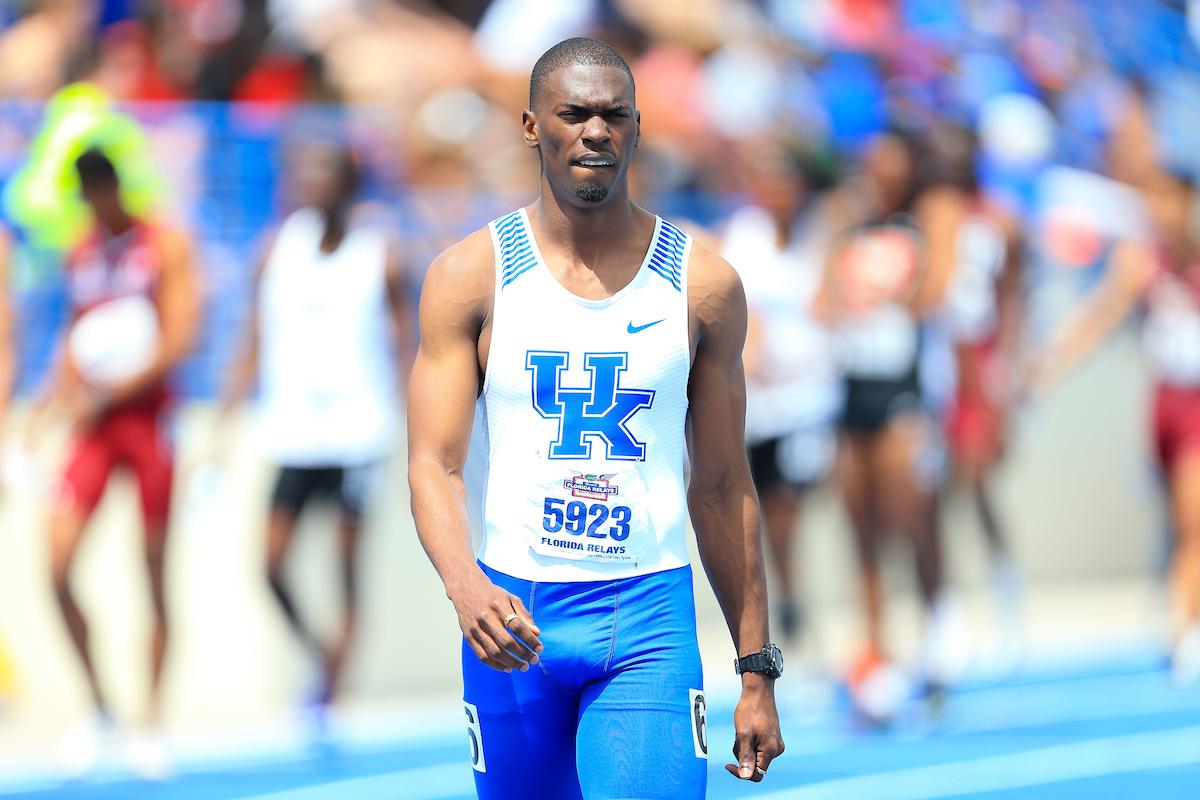 during the Pepsi Florida Relays at James G. Pressly Stadium on Friday, March 29, 2019 in Gainesville, Fla. (Photo by Matt Stamey)
