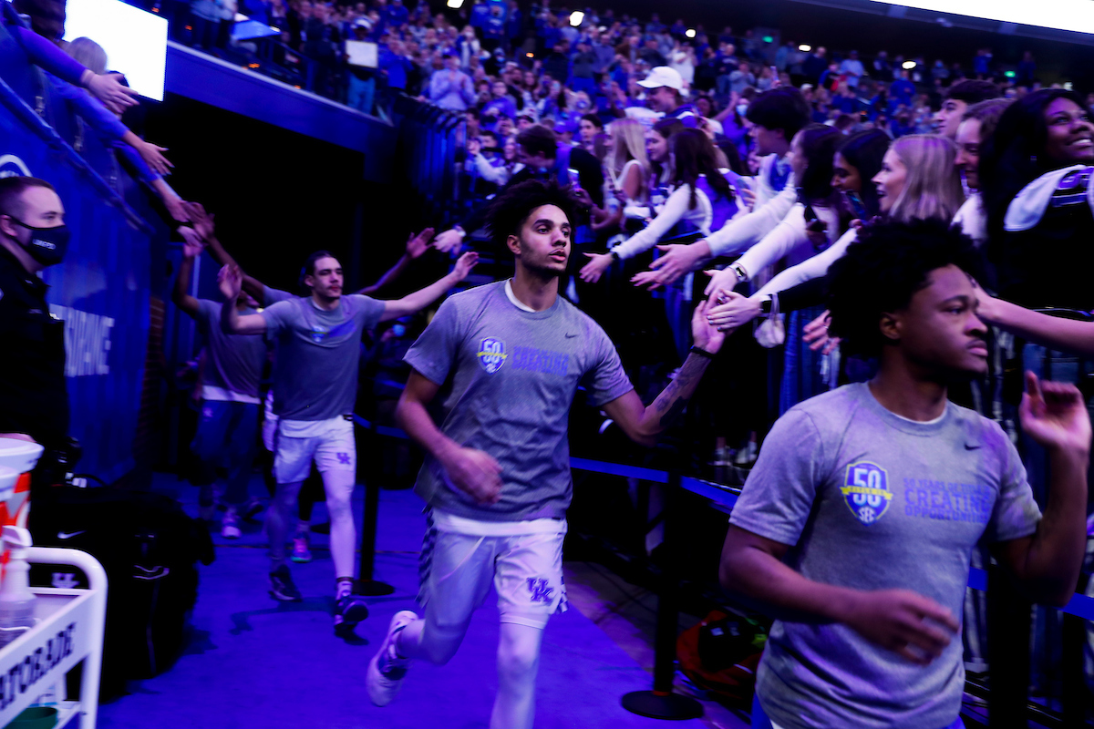 Kareem Watkins. Dontaie Allen. Lance Ware. Fans.

Kentucky beat Florida 78-57.

Photos by Chet White | UK Athletics