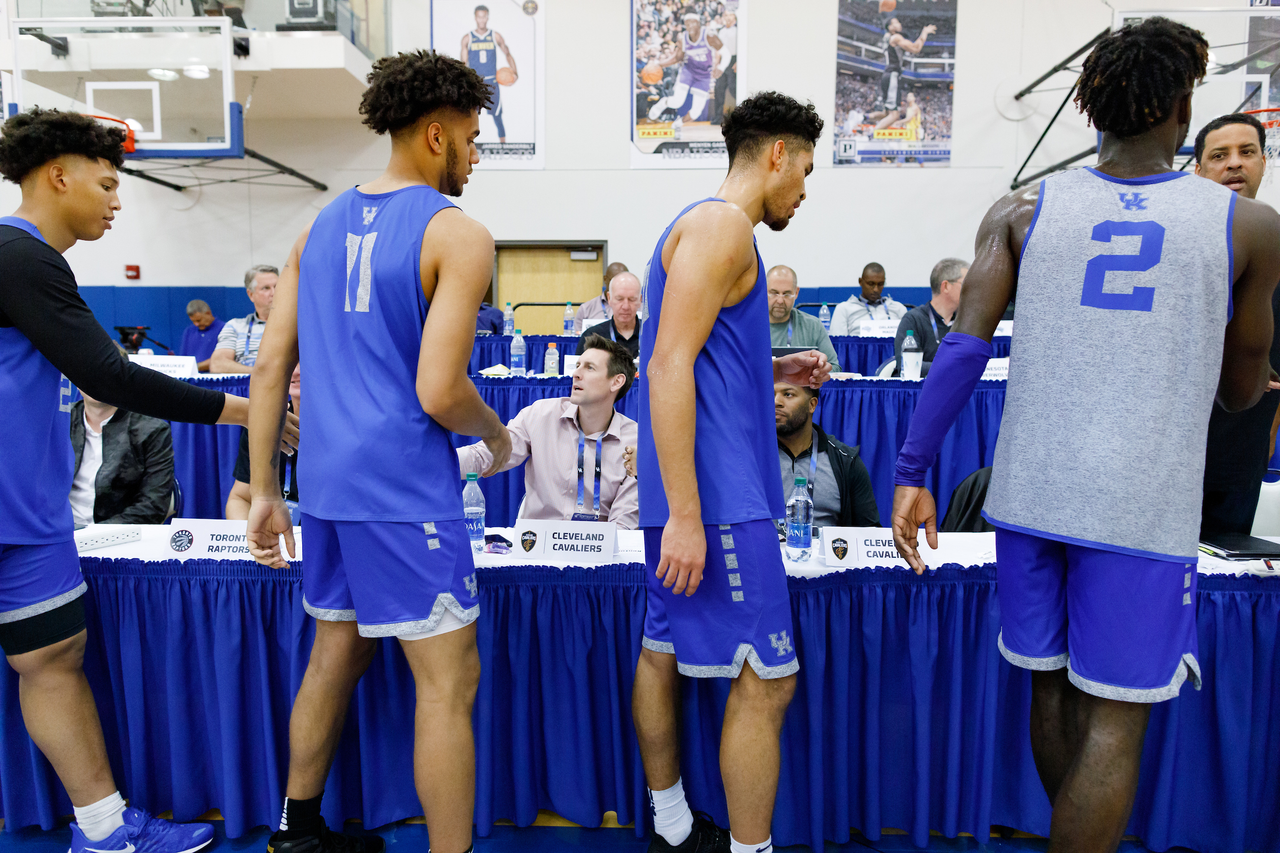 Kahlil Whitney. Johnny Juzang. Dontaie Allen. Zan Payne.


Kentucky men's basketball Pro Day.


Photo by Elliott Hess | UK Athletics