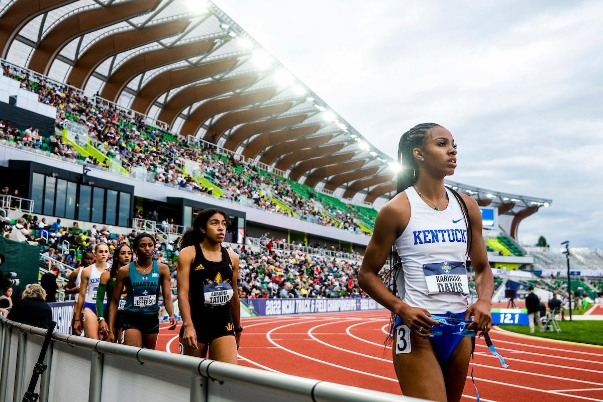 Karimah Davis.

Day two. NCAA Track and Field Outdoor Championships.

Photo by Chet White | UK Athletics