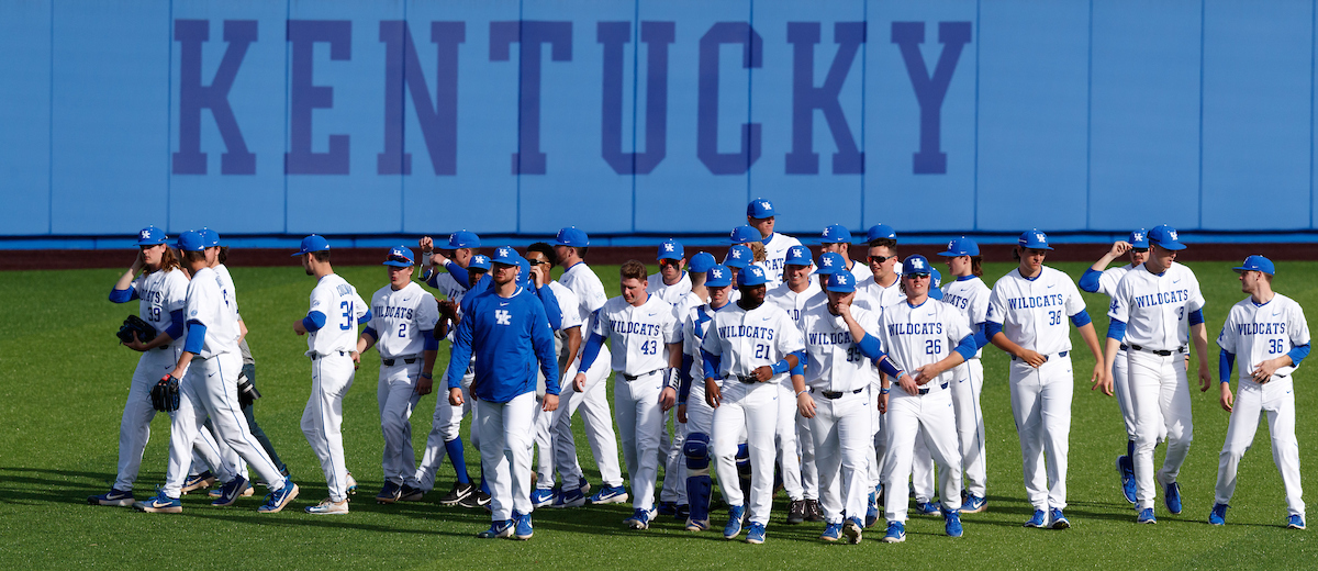 Team.Kentucky baseball defeated EKU 7-3 on opening day at Kentucky Proud Park. Photo by Elliott Hess | UK Athletics