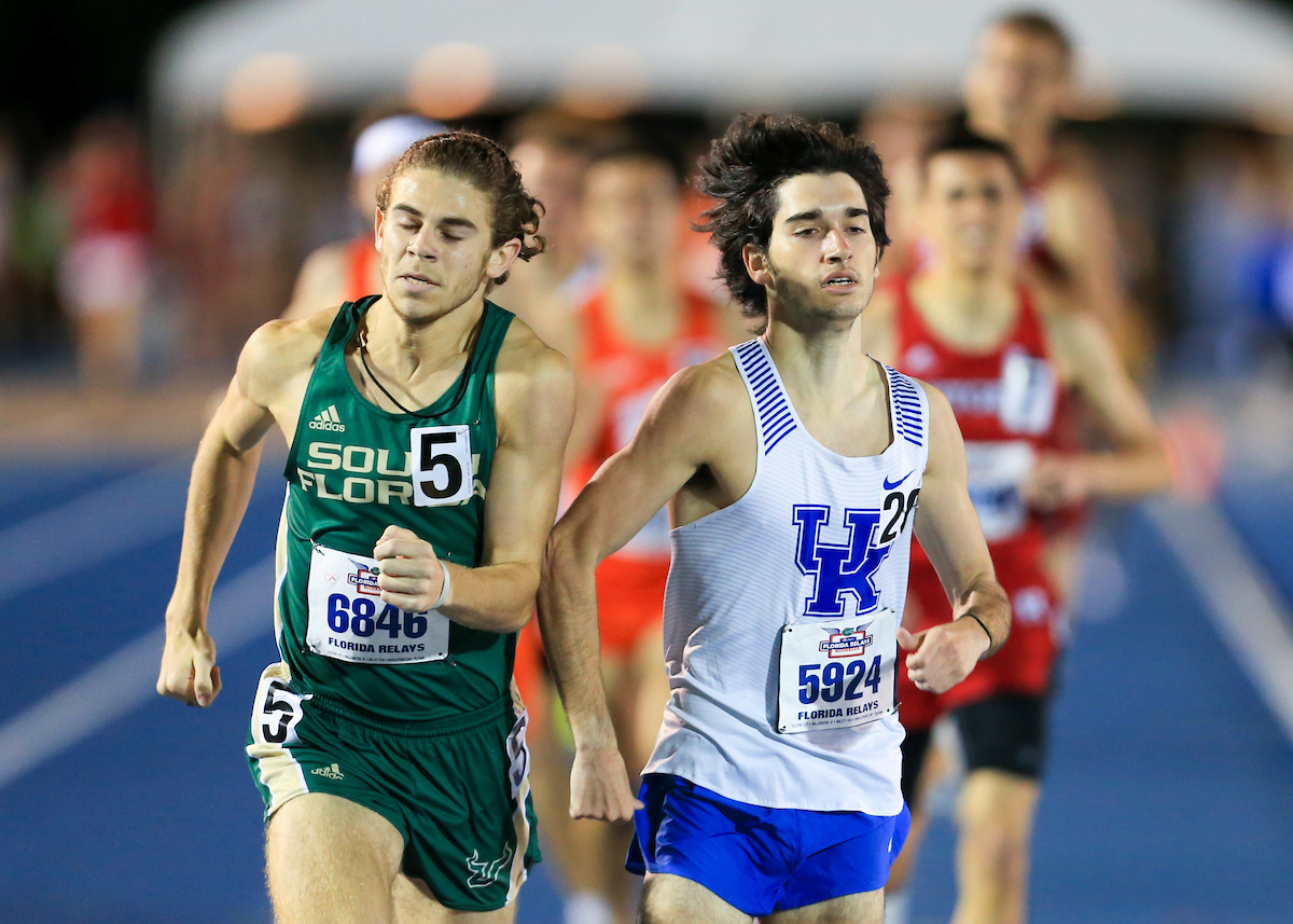 during the Pepsi Florida Relays at James G. Pressly Stadium on Friday, March 29, 2019 in Gainesville, Fla. (Photo by Matt Stamey)