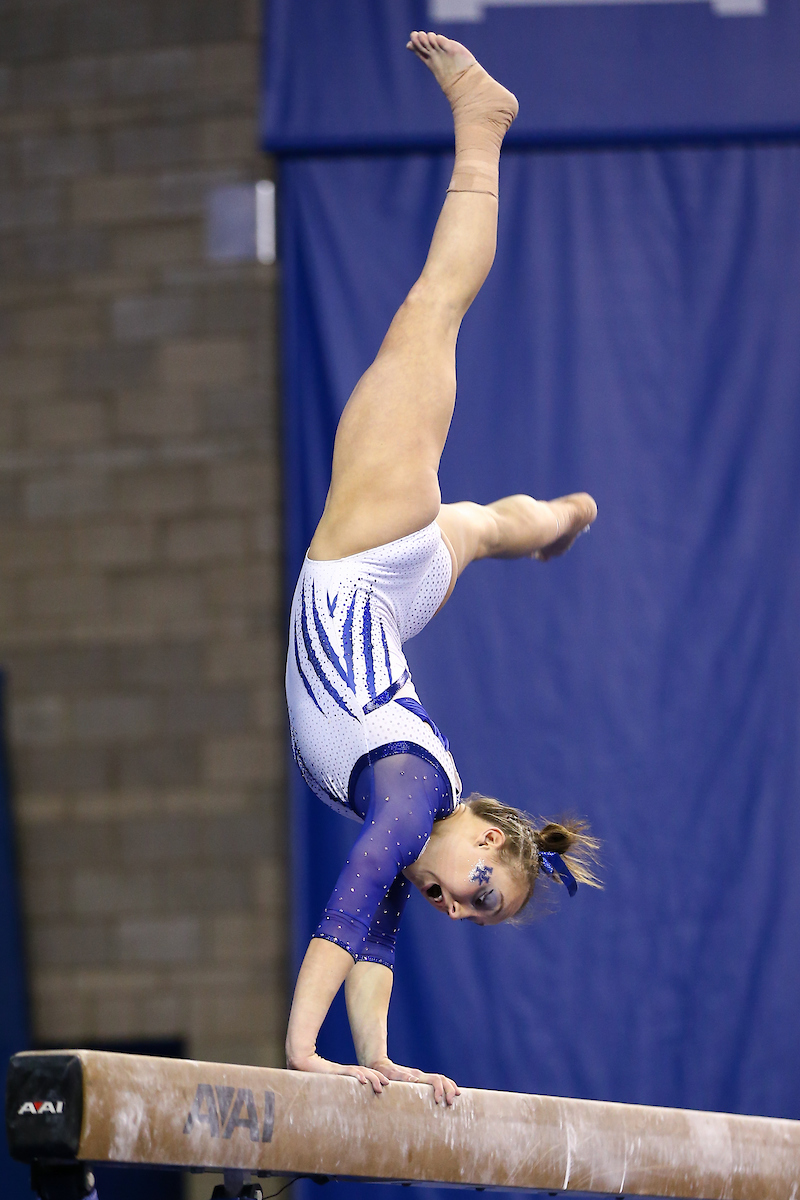 Raena Worley.

Kentucky gymnastics loses to Florida.

Photo by Tommy Quarles | UK Athletics