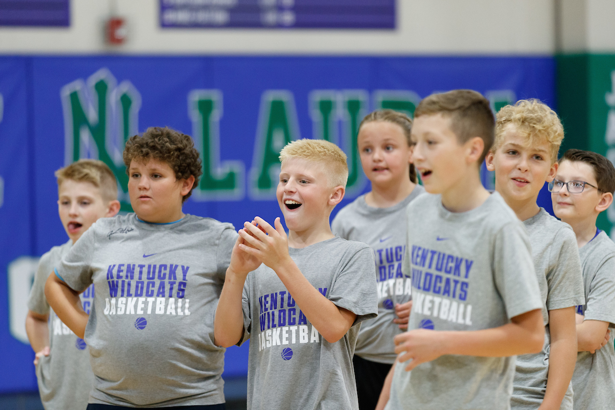 Men’s basketball camp at North Laurel High School in London, Kentucky.

Photo by Elliott Hess | UK Athletics