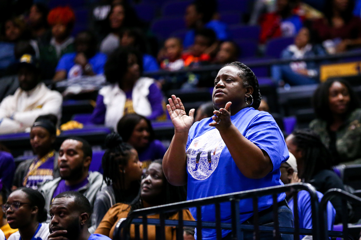 Fan. 

Kentucky falls to LSU 65-59. 

Photo by Eddie Justice | UK Athletics