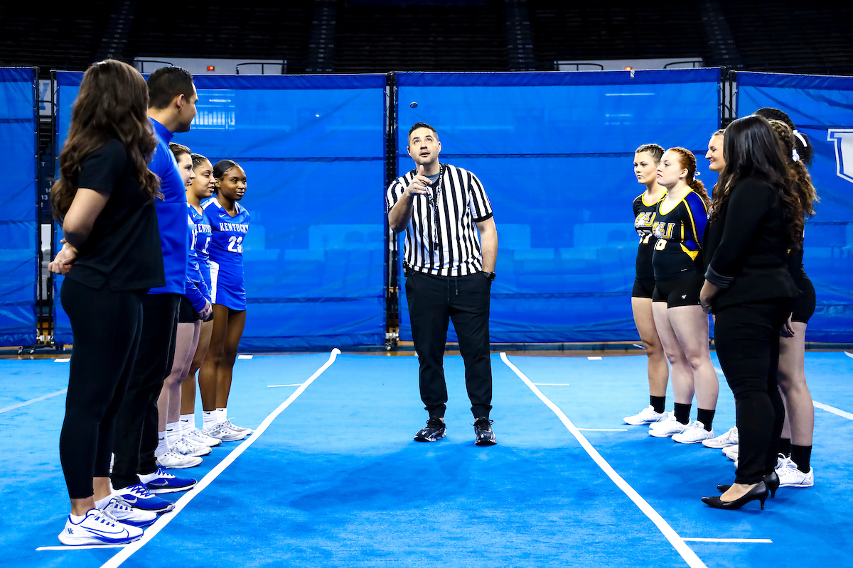 Coin Toss.

Kentucky Stunt sweeps Ashland in a doubleheader.

Photo by Eddie Justice | UK Athletics