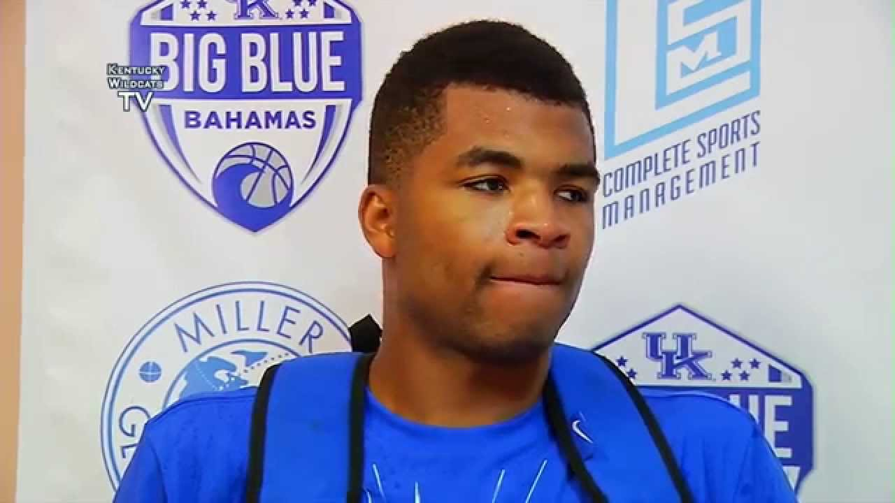 Kentucky Wildcats TV: Andrew Harrison and Karl Towns - Chalons-Reims Postgame